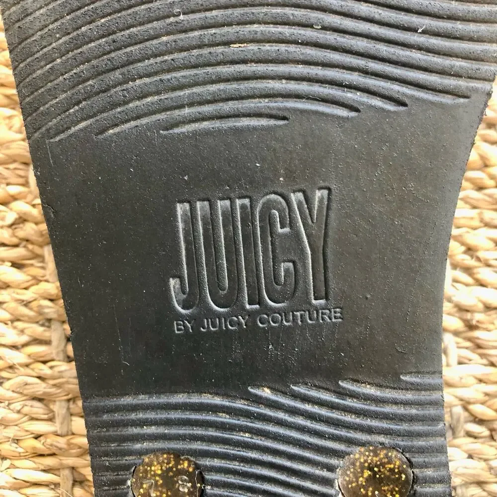 Juicy Couture Flip Flops size 7/8 - Picture 4 of 5